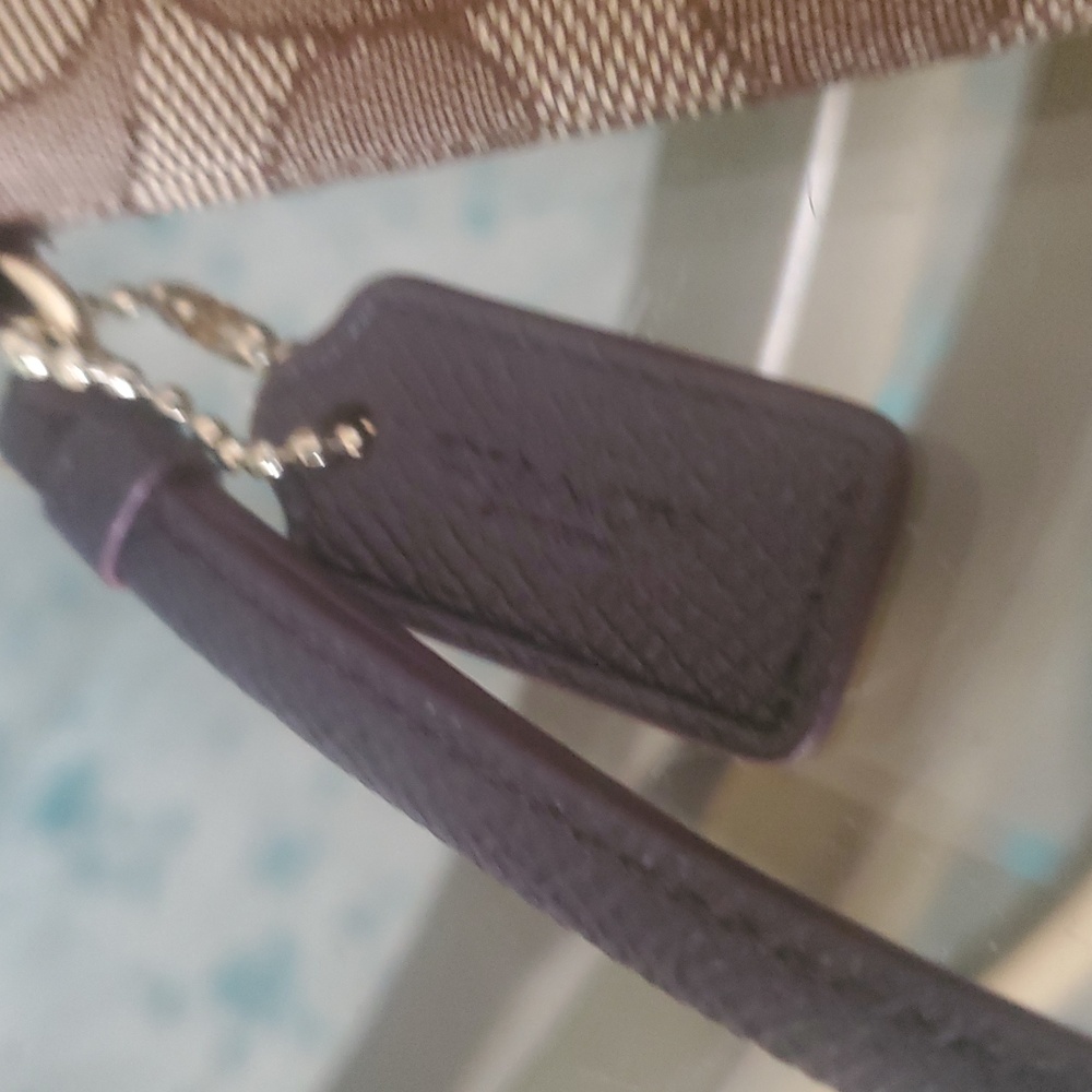 Coach Brown Signature Wristlet - Picture 3 of 4